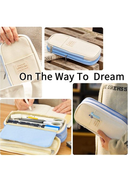 Gri Kawaii Kalem Kutuları Büyük Kapasiteli Kalem Çantası Kılıf Tutucu Kutusu Kızlar Için Ofis Öğrenci Kırtasiye Organizatör Okul Malzemeleri (Yurt Dışından) modelleri