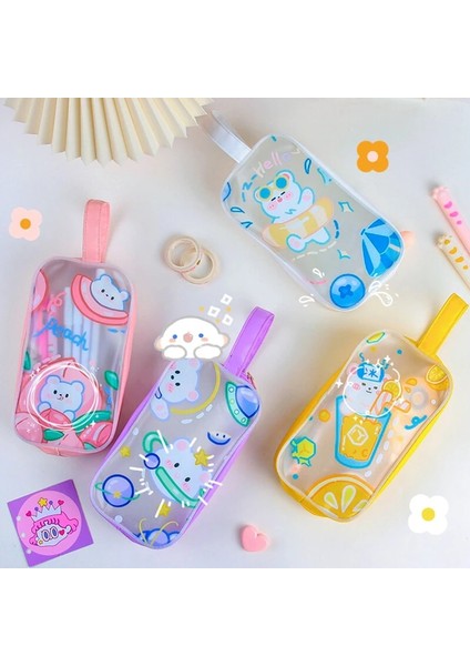 Stil 10 Kızlar Için Kalem Kutuları Kawaii Şeffaf Kalem Kutusu Büyük Kapasiteli Estuches Piornik Kalem Kutusu Trousse Scolaire Kalem Kılıfı (Yurt Dışından) modelleri