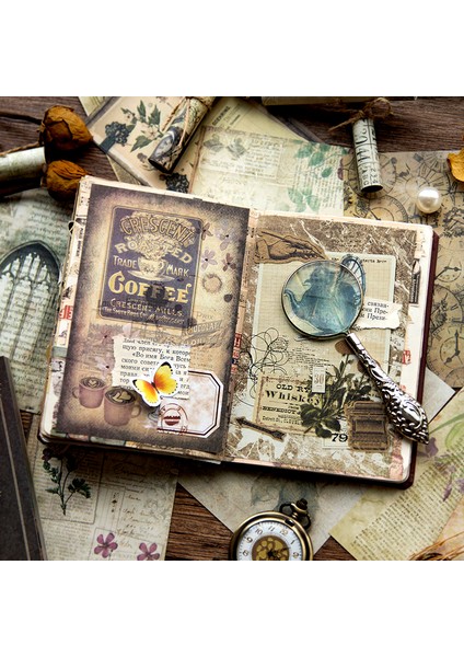 E Yoofun 100 Sayfa Not Defterleri 100 Tekrarlanmayan Desenli Her Iki Taraflı Baskı Scrapbooking Malzemesi Kağıt Arka Plan Dekor Kağıdı (Yurt Dışından) fırsatları