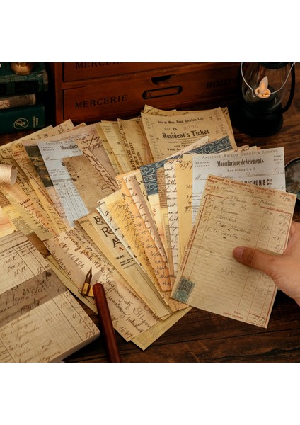 D Journamm 100 Adet/paket Estetik Kraft El Işi Kağıdı Dıy Scrapbooking Dekor Önemsiz Dergisi Sanat Kolaj Fotoğraf Albümü Vintage Arka Plan Kağıdı (Yurt Dışından) modelleri