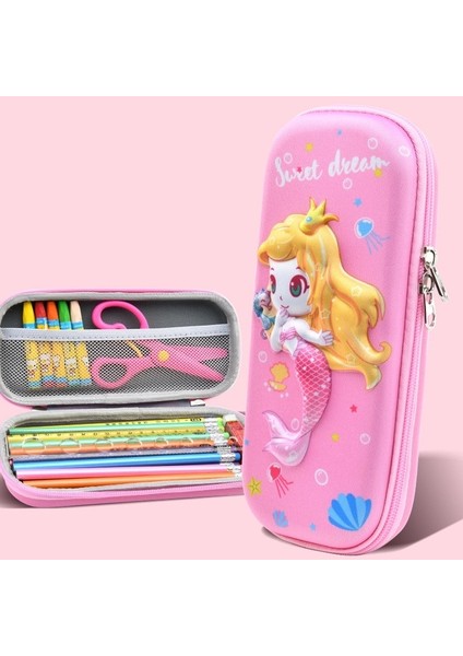 Denizkızı 3D Kawaii Kalem Kutusu Estetik Unicorn Organizatör Sevimli Kalem Kılıfı Kutuları Kız Erkek Okul Ofis Malzemeleri Öğrenciler Kırtasiye (Yurt Dışından)