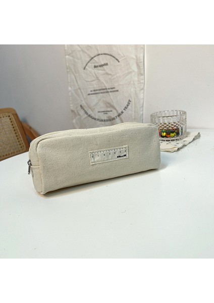 Bej Yeni Ins Tarzı Öğrenci Kırtasiye Kalem Kutusu Fermuarlı Kawaii Kalem Kutusu Okul Kalem Kılıfı Malzemeleri Kalem Çantası (Yurt Dışından)