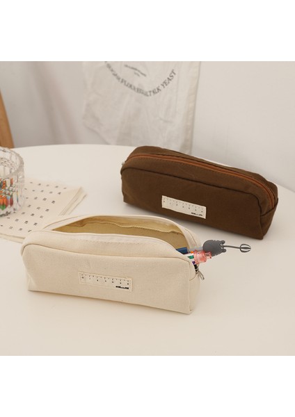 Bej Yeni Ins Tarzı Öğrenci Kırtasiye Kalem Kutusu Fermuarlı Kawaii Kalem Kutusu Okul Kalem Kılıfı Malzemeleri Kalem Çantası (Yurt Dışından) indirimleri