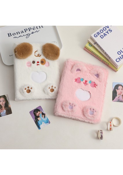 2 Cepler Kollu B Mınkys Kawaii Kabarık Kedi ve Yavru Köpek A5 Kpop Fotocard Bağlayıcı Toplama Kitap Idol Fotoğraf Kartı Tutucu Fotocard Albümü Kırtasiye (Yurt Dışından) modelleri