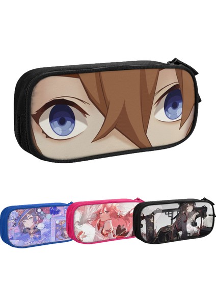 4-Siyah Childe Genshin Etki Kalem Kutuları Sevimli Anime Oyun Kalem Kutusu Çanta Kız Erkek Büyük Kapasiteli Öğrenciler Okul Kozmetik Kalem Kutuları (Yurt Dışından) indirimleri