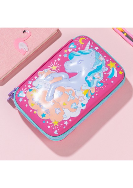 O Unicorn Kalem Kutusu Kawaii Estojo Escolar Yaratıcı Estuche Escolar Okul Malzemeleri Trousse Scolaire Stylo Kalem Kutusu Kalem Kutusu (Yurt Dışından)