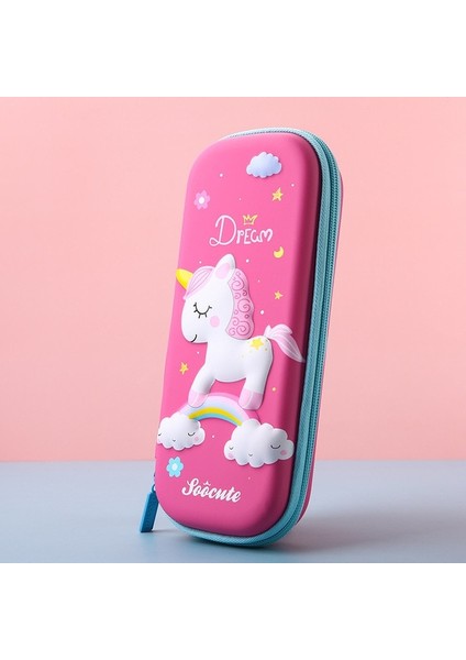 Normal Model Kalem Kutusu Kawaii Kırtasiye Uzay Kalem Kutusu Unicorn Estuches Escolares 3D Kalem Kutusu Okul Malzemeleri Kalemlik Kalem Kutuları (Yurt Dışından)