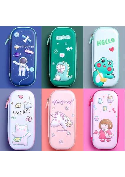 Normal Model Kalem Kutusu Kawaii Kırtasiye Uzay Kalem Kutusu Unicorn Estuches Escolares 3D Kalem Kutusu Okul Malzemeleri Kalemlik Kalem Kutuları (Yurt Dışından)