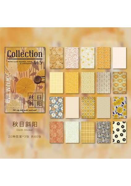 Stil 3 60 Adet Vintage Koleksiyon Defteri Kağıdı Çiçek Dekoratif Kağıt Retro Günlük Kağıt Levha Kraft El Işi Kağıdı Scrapbooking Dergisi Projesi (Yurt Dışından)