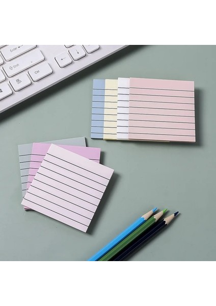 Açık Pembe 50 Yaprak Şeffaf Yapışkan Not Morandi Pet Bloknot Not Bloknot Pedleri Sayfa Notu Etiket Öğrenci Kırtasiye Ofis Malzemeleri (Yurt Dışından)