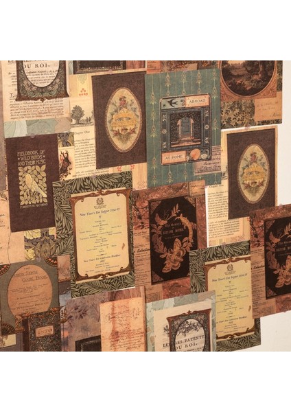 C Yoofun 20 Adet/takım Büyük Boy Vintage Dekoratif Malzeme Kağıtları Günlük Kayıt Scrapbooking Craft Yapımı Retro Kırtasiye (Yurt Dışından)
