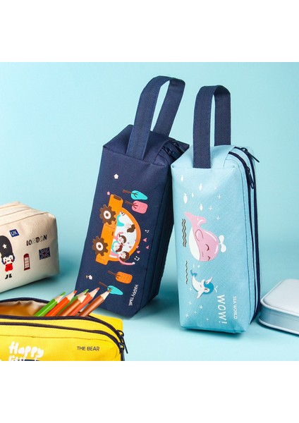 C Çift Katmanlı Kalem Kutusu Mektup Trousse Scolaire Büyük Kapasiteli Estuche Escolar Çok Fonksiyonlu Piornik Szkolny Okul Kalem Kutusu (Yurt Dışından) modelleri