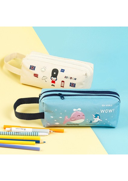 C Çift Katmanlı Kalem Kutusu Mektup Trousse Scolaire Büyük Kapasiteli Estuche Escolar Çok Fonksiyonlu Piornik Szkolny Okul Kalem Kutusu (Yurt Dışından) fırsatları