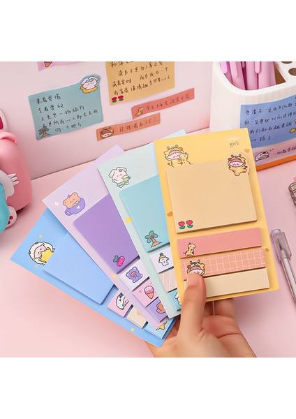 G Karikatür Bloknot Tavşan Yapışkan Not Çıkartmalar Çıkartması Scrapbooking Dıy Kawaii Not Defteri Günlüğü Kırtasiye Okul Malzemeleri (Yurt Dışından)