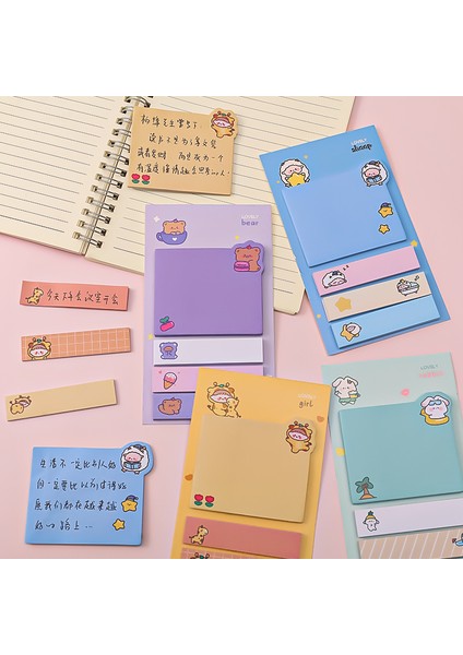G Karikatür Bloknot Tavşan Yapışkan Not Çıkartmalar Çıkartması Scrapbooking Dıy Kawaii Not Defteri Günlüğü Kırtasiye Okul Malzemeleri (Yurt Dışından)