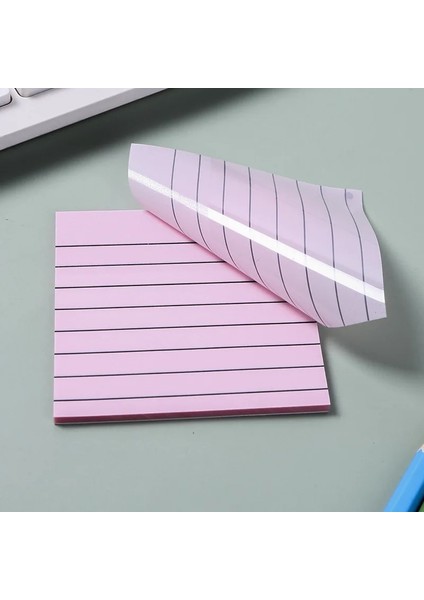 Açık Pembe 50 Yaprak Şeffaf Yapışkan Not Morandi Pet Bloknot Not Bloknot Pedleri Sayfa Notu Etiket Öğrenci Kırtasiye Ofis Malzemeleri (Yurt Dışından)