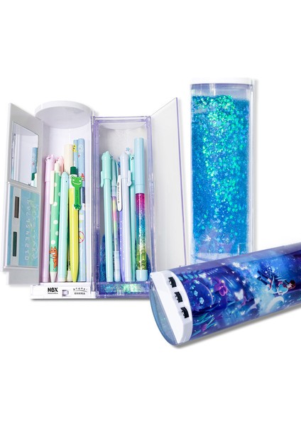 Quicksand 4 Mekanik Şifreli Kilit Kalem Kutusu Newmebox Quicksand Kalem Kutusu Kawaii Unicorn Estuche Lapices Kalem Kutusu Estojo Escolar (Yurt Dışından) modelleri