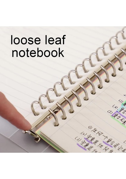 Astarlı Dolum A5 Gevşek Yaprak Defter A5/b5/a4 Pvc Kapaklı Ciltleyici 60 Sayfa Noktalı/çizgili/boş/ızgara Doldurulabilir Ofis Okul Malzemeleri Kırtasiye (Yurt Dışından) indirimleri
