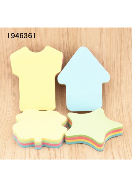 YOU-101 100 Sayfa Renkli Kendinden Yapışkanlı Çeşitli Şekiller Bloknot Yapışkan Notlar Bookmark Point It Marker Etiket Kağıdı Ofis Okul Malzemeleri (Yurt Dışından)