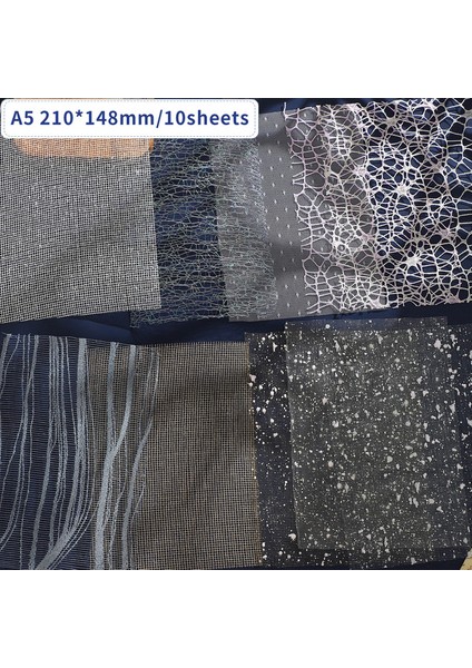 Scz-Dxjwgsb-01 Jıanwu A5 10 Yaprak Örgü Gazlı Bez Şeffaf Dergi Özel Malzeme Kağıt Bloknot Dıy Scrapbooking Arka Plan Kağıt Kırtasiye (Yurt Dışından)