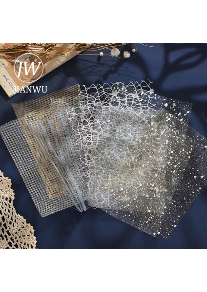 Scz-Dxjwgsb-01 Jıanwu A5 10 Yaprak Örgü Gazlı Bez Şeffaf Dergi Özel Malzeme Kağıt Bloknot Dıy Scrapbooking Arka Plan Kağıt Kırtasiye (Yurt Dışından)