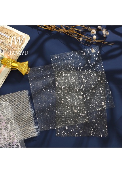 Scz-Dxjwgsb-01 Jıanwu A5 10 Yaprak Örgü Gazlı Bez Şeffaf Dergi Özel Malzeme Kağıt Bloknot Dıy Scrapbooking Arka Plan Kağıt Kırtasiye (Yurt Dışından)