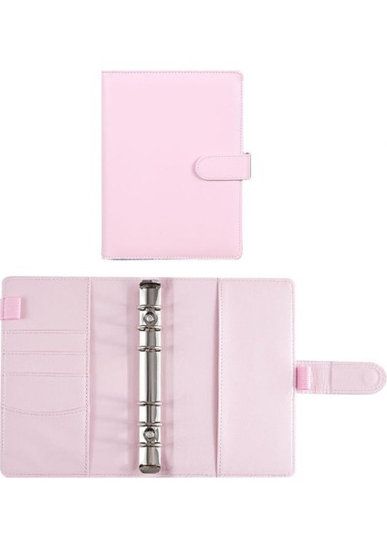 Pembe A6 Pu Deri Planlayıcısı Dizüstü Gündem Bütçe Çalışma Kitabı Zarf Bağlayıcı Cepler Para Tasarrufu Için Fatura Organizatör (Yurt Dışından)