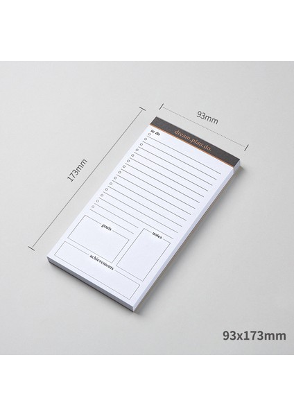 93X173MM 2 Adet Günlük Yapılacaklar Listesi Not Defteri Masaüstü Planlama Pedi Günlük Hedef Planlayıcısı Yırtılabilir Bloknot (Yurt Dışından)