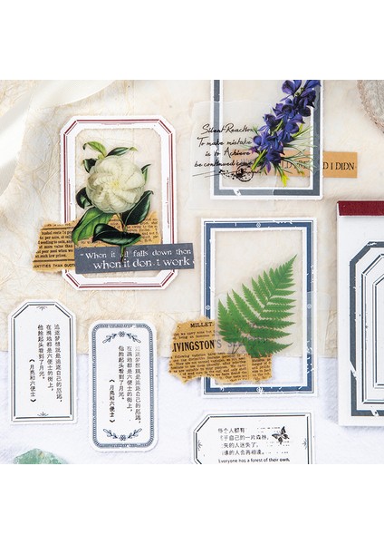 D Yoofun 30 Sayfa/kitap Retro Malzeme Kağıt Not Serisi Biletler Not Kağıdı Notlar Bloknot Günlük Kırtasiye Pul Scrapbooking (Yurt Dışından)