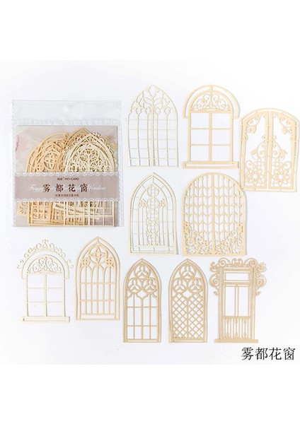 Stil 3 Estetik Çiçek Içi Boş Pencere Çerçevesi Malzeme Kağıt Önemsiz Dergisi Planlayıcısı Scrapbooking Vintage Dantel Dekoratif Dıy Kraft El Işi Kağıdı (Yurt Dışından)