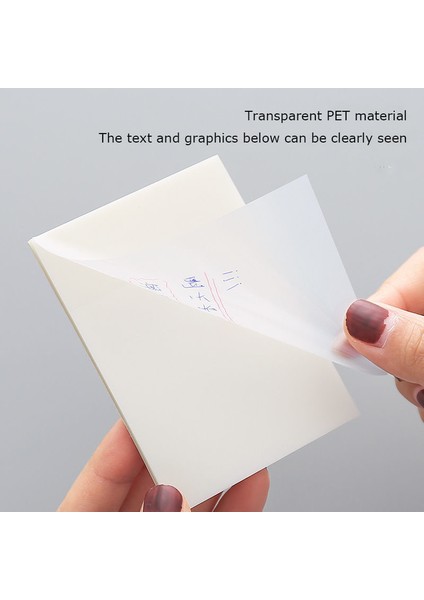 100 Sayfa 50X75MM 100 Sayfa Şeffaf Yapışkan Notlar Sıyrıklar Çıkartmalar Not Defterleri Yayınlandı Kağıt Şeffaf Not Defteri Okul Kırtasiye Ofis Malzemeleri (Yurt Dışından) indirimleri