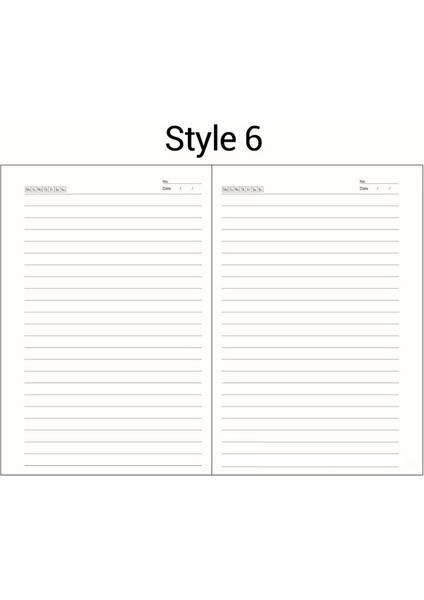 Style6 A6 A5 A6 Gevşek Yaprak Defter Dolum Spiral Ciltleyici Iç Sayfa Günlüğü Haftalık Aylık Planlayıcı Yapılacaklar Listesi Çizgi Nokta Izgara Iç Kağıt (Yurt Dışından)