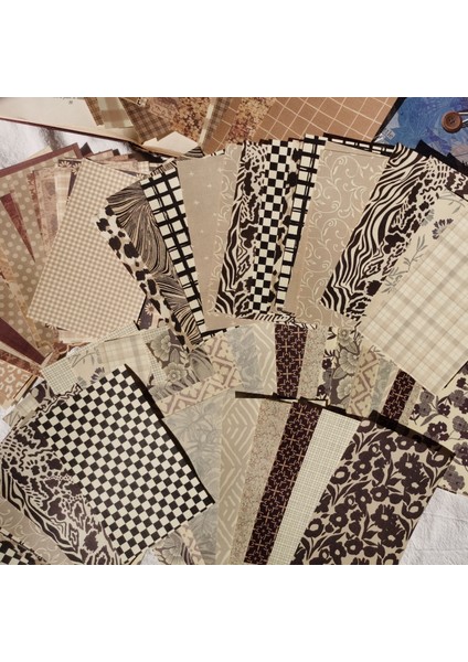 Stil 4 60 Adet Retro Kumaş Malzeme Kağıt Önemsiz Dergisi Planlayıcısı Scrapbooking Vintage Dokulu Dekoratif Dıy Zanaat Arka Plan Kağıdı (Yurt Dışından) fiyatları