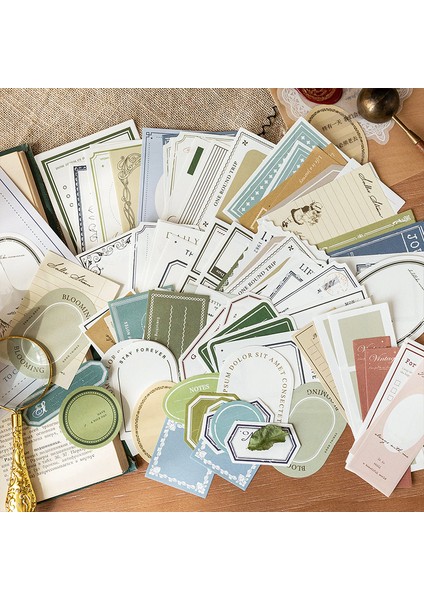 Stil 5 100 Adet Vintage Notlar Koleksiyonu Serisi Bloknot Dekoratif Kırtasiye Scrapbooking Günlüğü Albümü Etiket Retro Malzeme Kağıt Kartı (Yurt Dışından)