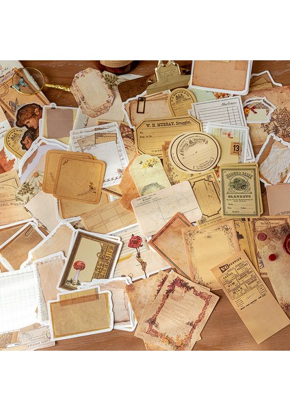 Stil 5 100 Adet Vintage Notlar Koleksiyonu Serisi Bloknot Dekoratif Kırtasiye Scrapbooking Günlüğü Albümü Etiket Retro Malzeme Kağıt Kartı (Yurt Dışından)