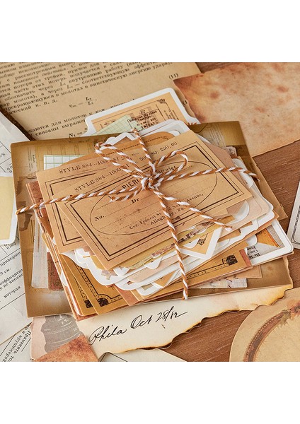 Stil 5 100 Adet Vintage Notlar Koleksiyonu Serisi Bloknot Dekoratif Kırtasiye Scrapbooking Günlüğü Albümü Etiket Retro Malzeme Kağıt Kartı (Yurt Dışından)