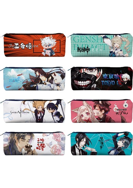 17 Anime Genshin Etki Jujutsu Kaisen Kalem Kutusu Çocuklar Için Hediye Schoolbag Organizatör Öğrenci Saklama Çantası Okul Kırtasiye Malzemeleri (Yurt Dışından) modelleri