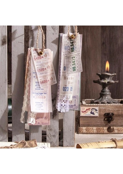 G Journamm 30 Adet/paket Retro Turnusol Kağıdı Bilet Serisi Malzeme Kağıt Önemsiz Dergisi Dıy Kırtasiye Scrapbooking Deco Not Kağıdı (Yurt Dışından) fırsatları