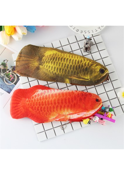 A3 Yaratıcı 3D Simülasyon Balık Kalem Çantası Okul Öğrencileri Sevimli Kırtasiye Saklama Çantası Çocuklar Bez Kalem Kutusu Uygun Para Cüzdanı (Yurt Dışından) modelleri