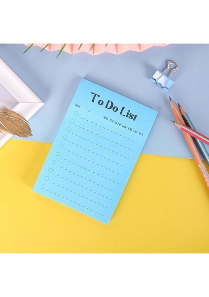 Mavi 50 Sayfa Günlük Haftalık Ay Planlayıcı Alışveriş Kontrol Listesi Taşınabilir Not Defteri Yapılacaklar Listesi Yapışkan Notlar Kırtasiye Yapışkan Notlar (Yurt Dışından)