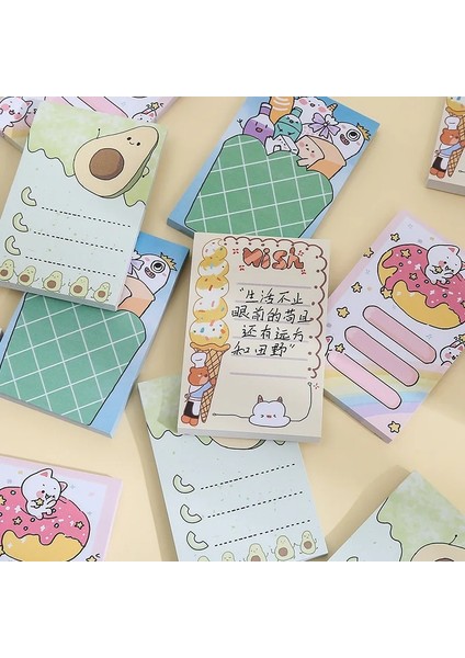 F Kore Kırtasiye Okul Malzemeleri Kawaii Yapışkan Not Kağıdı Karikatür Sevimli Öğrenci Not Not Defteri Yaratıcı N Kez Etiket Karikatür (Yurt Dışından) modelleri