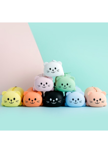 Soluk Pembe Silikon Kalem Kutusu Sevimli Ayı Yumuşak Geri Çekilebilir Kalem Konteyner Yaratıcı Cetvel Tutucu Kırtasiye Kutusu Çocuk Hediyeler Kılıfı Çanta Ins (Yurt Dışından) indirimleri