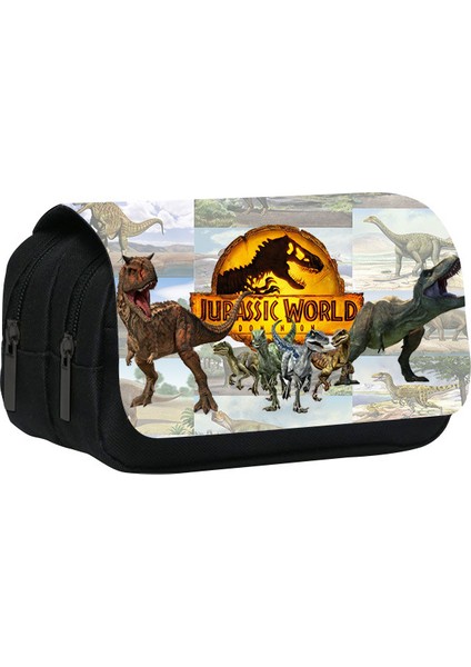 Stil 1 Dinozor Kalem Kutuları Anime Kawaii Kalem Çantaları Sabit Öğrenci Sevimli Okul Ofis Çift Katmanlı Kırtasiye Kutusu Kalem Kutuları (Yurt Dışından) indirimleri