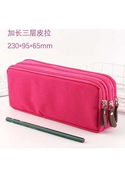 Stil 1 3 Fermuarlı Kalem Kutusu Okul Malzemeleri Trousse Scolaire Kore Kırtasiye Büyük Kapasiteli Kalem Çantası Estuche Kalemlik Kalem Kutusu (Yurt Dışından)