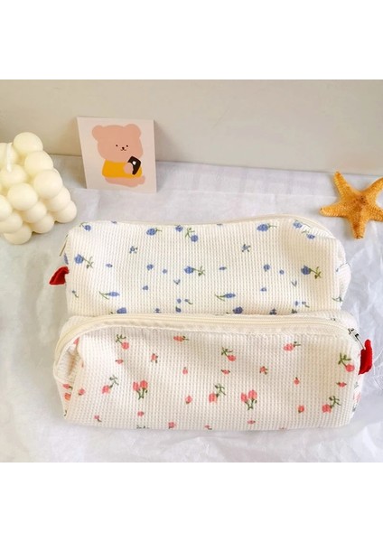 Pembe Çiçek Sevimli Küçük Çiçekler Kalem Kutuları Çiçek Pamuk Keten Kalem Çantası Basit Kalem Çantası Saklama Torbaları Okul Malzemeleri Kawaii Kırtasiye 1 Adet (Yurt Dışından) fırsatları