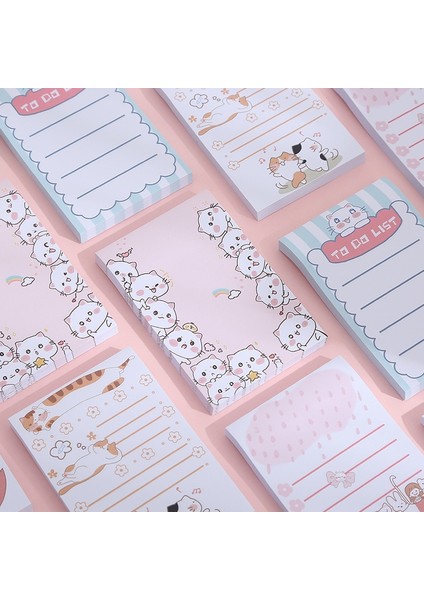 02 60 Sayfa/paket Yenilik Kediler Bloknot Yapışkan Notlar Not Defteri Kırtasiye Okul Malzemeleri Kawaii Kırtasiye Yapışkan Notlar (Yurt Dışından)