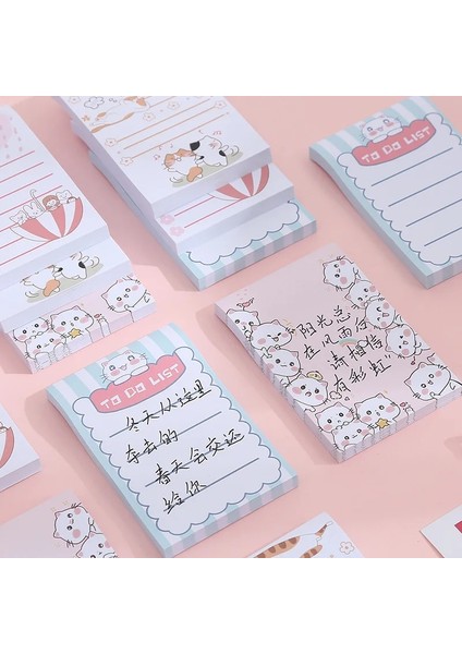 02 60 Sayfa/paket Yenilik Kediler Bloknot Yapışkan Notlar Not Defteri Kırtasiye Okul Malzemeleri Kawaii Kırtasiye Yapışkan Notlar (Yurt Dışından)