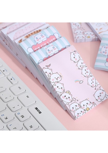 02 60 Sayfa/paket Yenilik Kediler Bloknot Yapışkan Notlar Not Defteri Kırtasiye Okul Malzemeleri Kawaii Kırtasiye Yapışkan Notlar (Yurt Dışından)