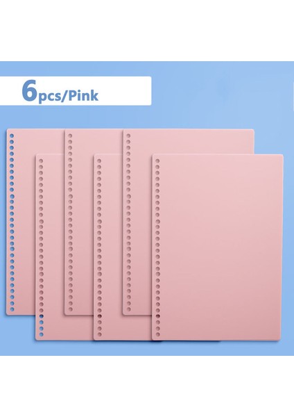 Pembe A5 20 Delik 6 Sayfa A4 B5 A5 30/26/20 Delik Şeffaf Pp Gevşek Yaprak Kapak Dizin Bölücü Ayırıcı Dizüstü Aksesuar Kırtasiye Faydalı (Yurt Dışından)