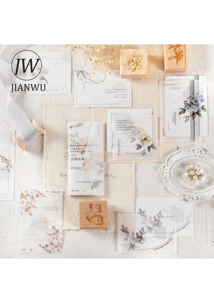Bq-Dmhy-04 Jıanwu 24 Sayfa Açık Mürekkep ve Gizli Çiçekler Serisi Çift Malzeme El Kitabı Deco Malzeme Kağıt Yaratıcı Dıy Kolaj Kırtasiye (Yurt Dışından)